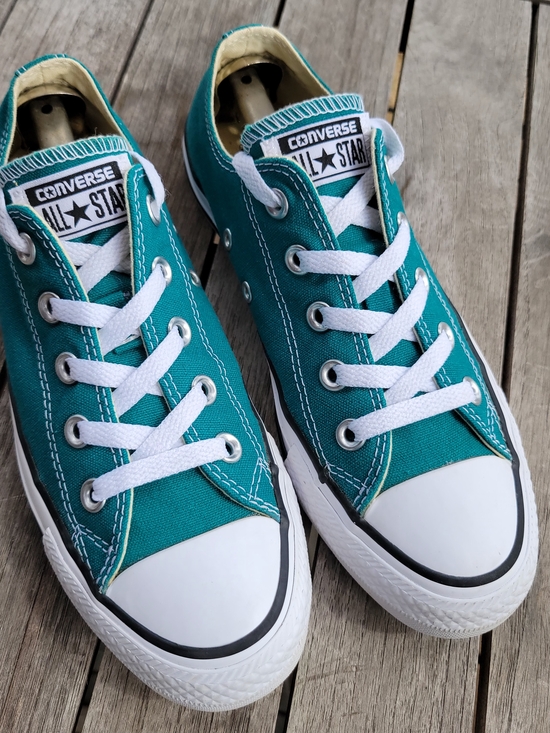 Converse Shoes - Converse Chuck Taylor Canvas Low Top Teal Sneakers Unisex Womens Sz. 6